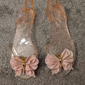 Elegant Pink Butterfly Women Shoes